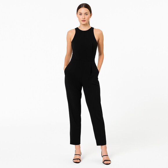 Madewell Pants - Madewell Solid Black Sleeveless Jumpsuit Jumper Size 0 Pockets